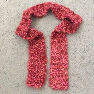 VINTAGE Chunky Knit Scarf Red Pink